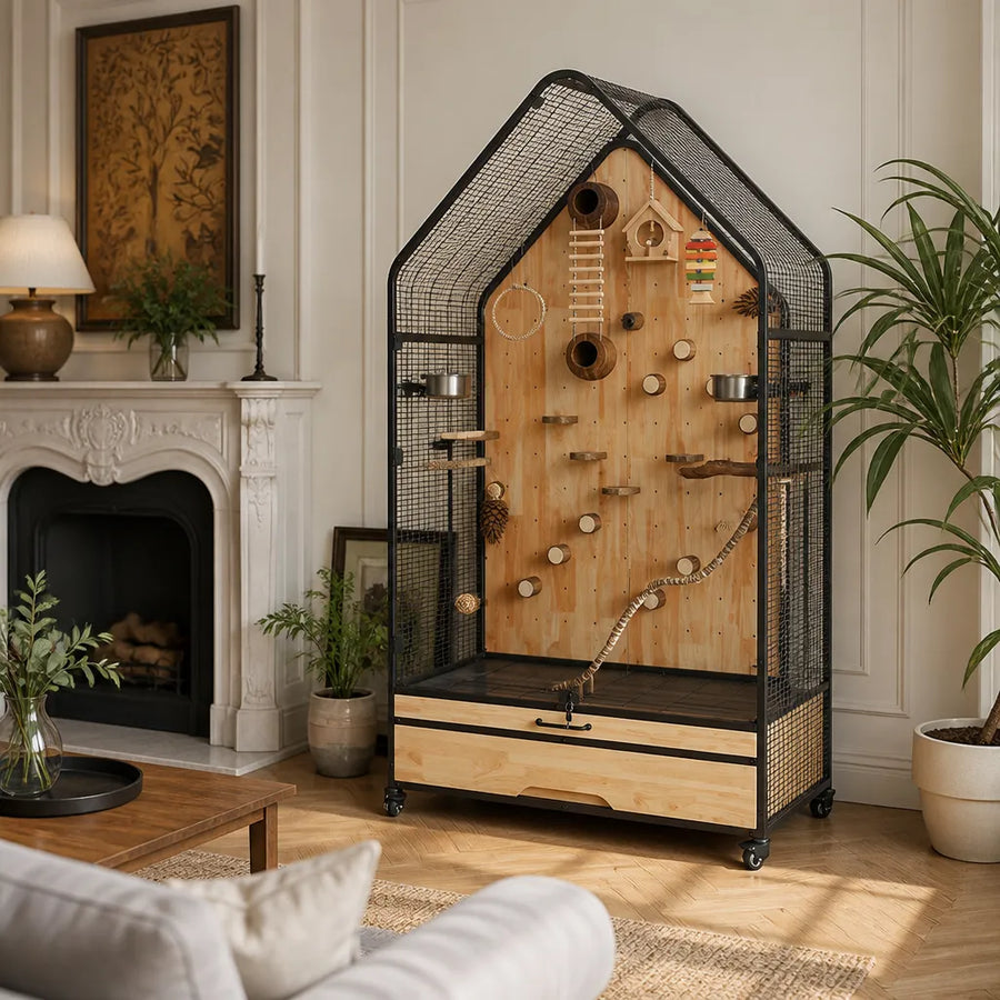 Maison Grande Luxe Vogelvolière met Interieur
